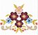 Matriz Bordado Floral Toque De Porcelana - Imagem 1