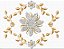 Matriz Bordado Enxoval Florzinhas Com Folhinhas - Imagem 8