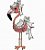 Matriz Bordado Flamingo Fashion - Imagem 1