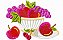 Matriz Bordado Chá Da Tarde Com Frutas - Imagem 1