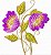 Matriz Bordado Florzinha Roxa Delicada - Imagem 3