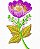 Matriz Bordado Florzinha Roxa Delicada - Imagem 4