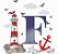 Matriz Bordado Alfabeto Farol Na Praia - Imagem 6