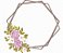 Matriz Bordado Moldura Floral Para Quadrinhos - Imagem 1