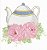 Matriz Bordado Pano De Prato Jogo De Chá E Café Com Rosas - Imagem 4