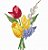 Matriz Bordado Buquet De Flores Para Guardanapos - Imagem 2