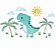 Matriz Bordado Dino E Amigos Para Fralda - Imagem 2