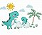 Matriz Bordado Dino E Amigos Para Fralda - Imagem 7