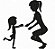 Matriz Bordado Mamãe E Filhos Silhueta - Imagem 3