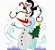 Matriz Bordado Natal Brincando Com Boneco De Neve - Imagem 3