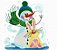 Matriz Bordado Natal Brincando Com Boneco De Neve - Imagem 6