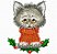 Matriz Bordado Natal Gatinho Brincando - Imagem 3