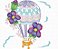 Matriz Bordado Balões Com Flores Para Fralda - Imagem 9