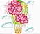 Matriz Bordado Balões Com Flores Para Fralda - Imagem 1