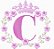 Matriz Bordado Alfabeto Feminino Com Coroa E Florzinhas - Imagem 3
