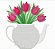 Matriz Bordado Toalha E Lavabo Tulipas Delicadas - Imagem 3