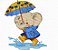 Matriz Bordado Na Chuva Com Sombrinha Para Fralda - Imagem 2
