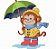 Matriz Bordado Na Chuva Com Sombrinha Para Fralda - Imagem 5