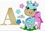 Matriz Bordado Alfabeto Infantil Girafinha Linda - Imagem 1