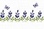 Matriz Bordado Lavanda Com Borboleta Para Lavabo E Toalha - Imagem 3