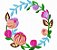 Matriz Bordado Quadrinhos Moldura Floral - Imagem 7