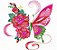 Matriz Bordado Borboleta Com Flores Delicadas Rippled - Imagem 6