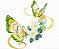Matriz Bordado Borboleta Com Flores Delicadas Rippled - Imagem 3