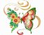 Matriz Bordado Borboleta Com Flores Delicadas Rippled - Imagem 4