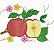 Matriz Bordado Pano De Prato Frutas E Flores - Imagem 1