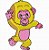 Matriz Bordado Infantil Macaquinho Brincando - Imagem 1