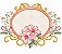 Matriz Bordado Moldura Floral Para Escrever Nome - Imagem 1