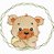 Matriz Bordado Ursinho Na Moldura Para Fralda E Quadrinho - Imagem 3