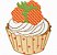 Matriz Bordado Pano De Prato Cupcake Com Frutas - Imagem 7