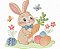 Matriz Bordado Páscoa Coelhinho No Jardim Lindo - Imagem 5