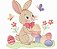 Matriz Bordado Páscoa Coelhinho No Jardim Lindo - Imagem 2