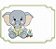 Matriz Bordado Safari Baby Lindas Tags - Imagem 1