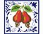 Matriz Bordado Pano De Prato Frutas No Azulejo - Imagem 1
