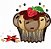 Matriz Bordado Pano De Prato Cupcake Lindo - Imagem 1