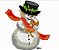 Matriz Bordado Natal Boneco De Neve Divertido - Imagem 10
