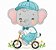 Matriz Bordado Bichinhos De Bicicleta Para Fralda - Imagem 5