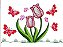 Matriz Bordado Semaninha Tulipas - Imagem 1