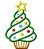 Matriz Bordado Natal Aplique Cupcake - Imagem 9