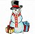 Matriz Bordado Natal Boneco De Neve Feliz - Imagem 5