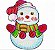 Matriz Bordado Natal Boneco De Neve Feliz - Imagem 1