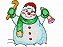 Matriz Bordado Natal Boneco De Neve Feliz - Imagem 10
