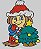 Matriz Bordado Natal Duende Alegre - Imagem 2