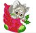 Matriz Bordado Natal Gatinho Dengoso - Imagem 1