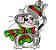 Matriz Bordado Natal Gatinho Estiloso - Imagem 5