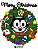 Matriz Bordado Natal Gato Felix - Imagem 1