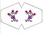 Matriz Bordado Máscara De Proteção Com Flores - Imagem 2